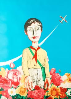 Zeng Fanzhi - Man with flowers, from: \