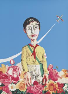 Zeng Fanzhi - Mask Series (Men with Flowers)