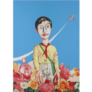 Zeng Fanzhi - Mask Series: Three Prints