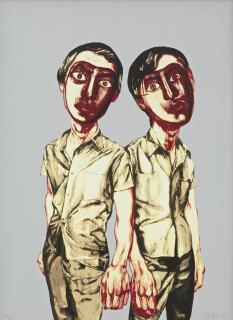Zeng Fanzhi - Mask Series: Two Men