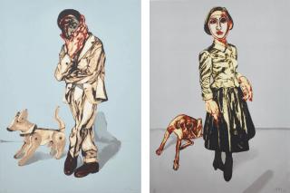 Zeng Fanzhi - Mask Series (Two Works)