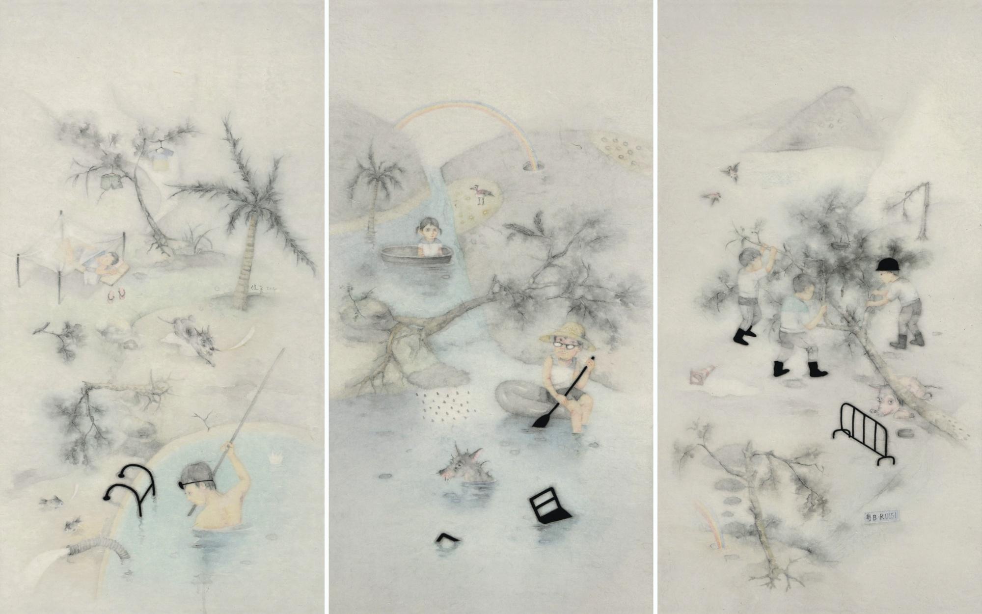 Zeng Jianyong - After Typhoon (Triptych)