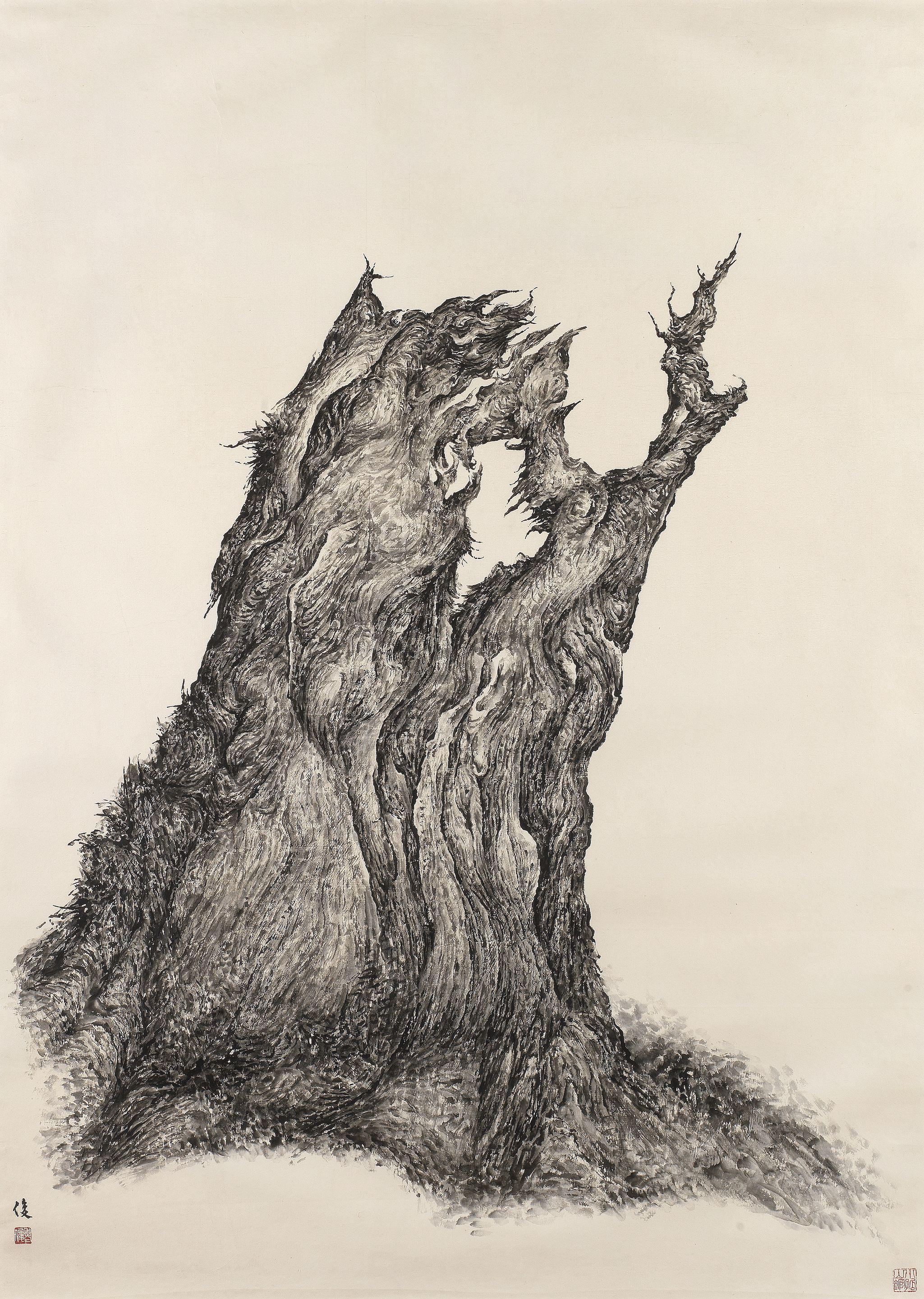 Zeng Xiaojun - Ancient Wood from Horyu Temple in Nara, Japan No. 2, 2004