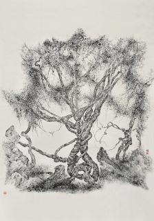 Zeng Xiaojun - Ming Dynasty Vines Planted By Wen Zhengming