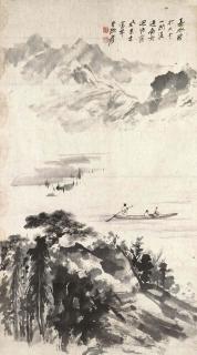 Zhang Daqian - Boating