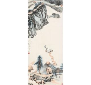 Zhang Daqian - Five Pavilions Lake, 1963