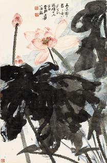 Zhang Daqian - Pink Lotus