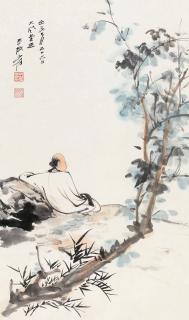 Zhang Daqian - Scholar By The Pine Tree