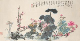 Zhang Daqian - Seasonal Flowers