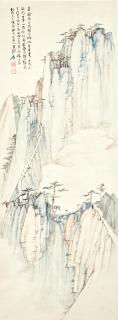 Zhang Daqian - Visiting Friends in Mountains