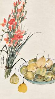 Zhang Dazhuang - Pears and Flowers