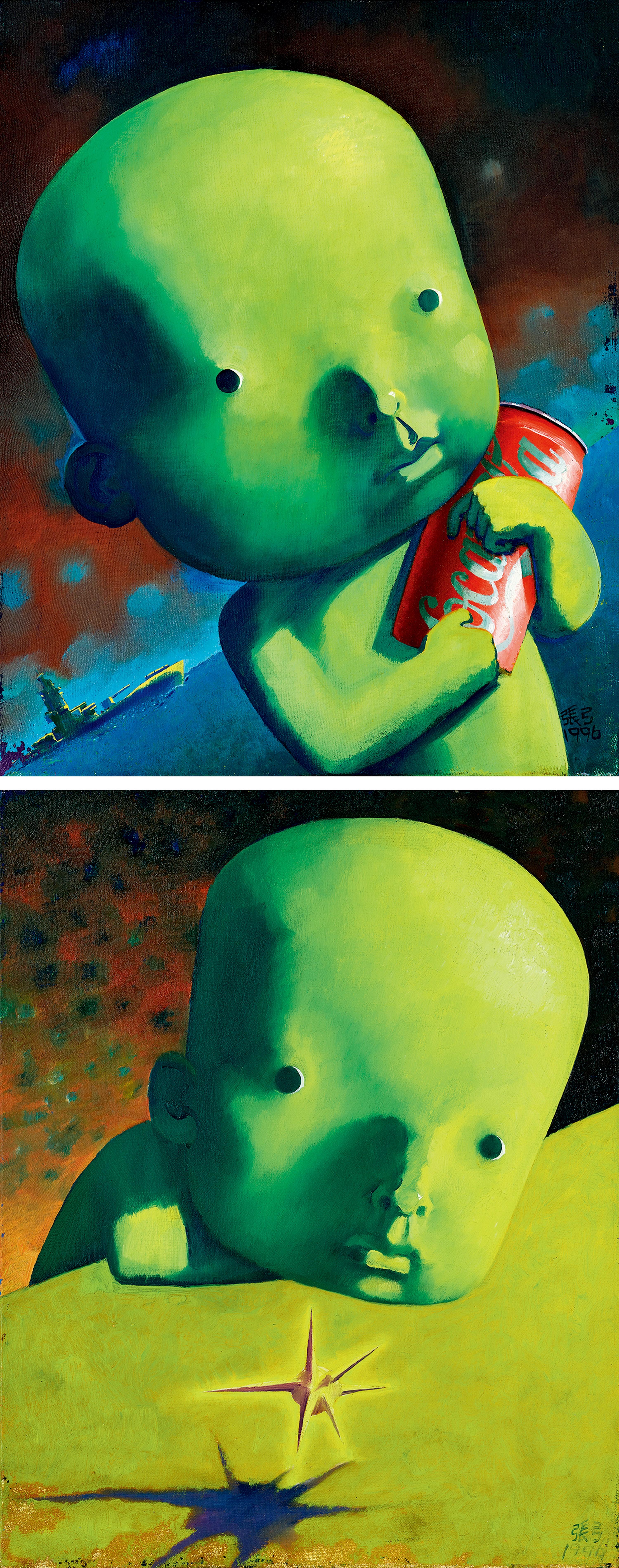 Zhang Gong - Brave Tom Series No.15 & No.37（Two Pieces）(Painted In 1998)