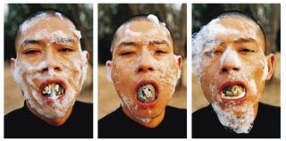 Zhang Huan - Foam, 199815 Chromogenic Prints. Ed. Ap 3/5. Signed, Titled, Dated And Numbered In Black Felt Tip Pen On 15 Individual Labels. Framed.
