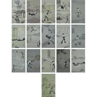 Zhang Huan - Soft-Hard Kung Fu (Set Of Sixteen Prints)