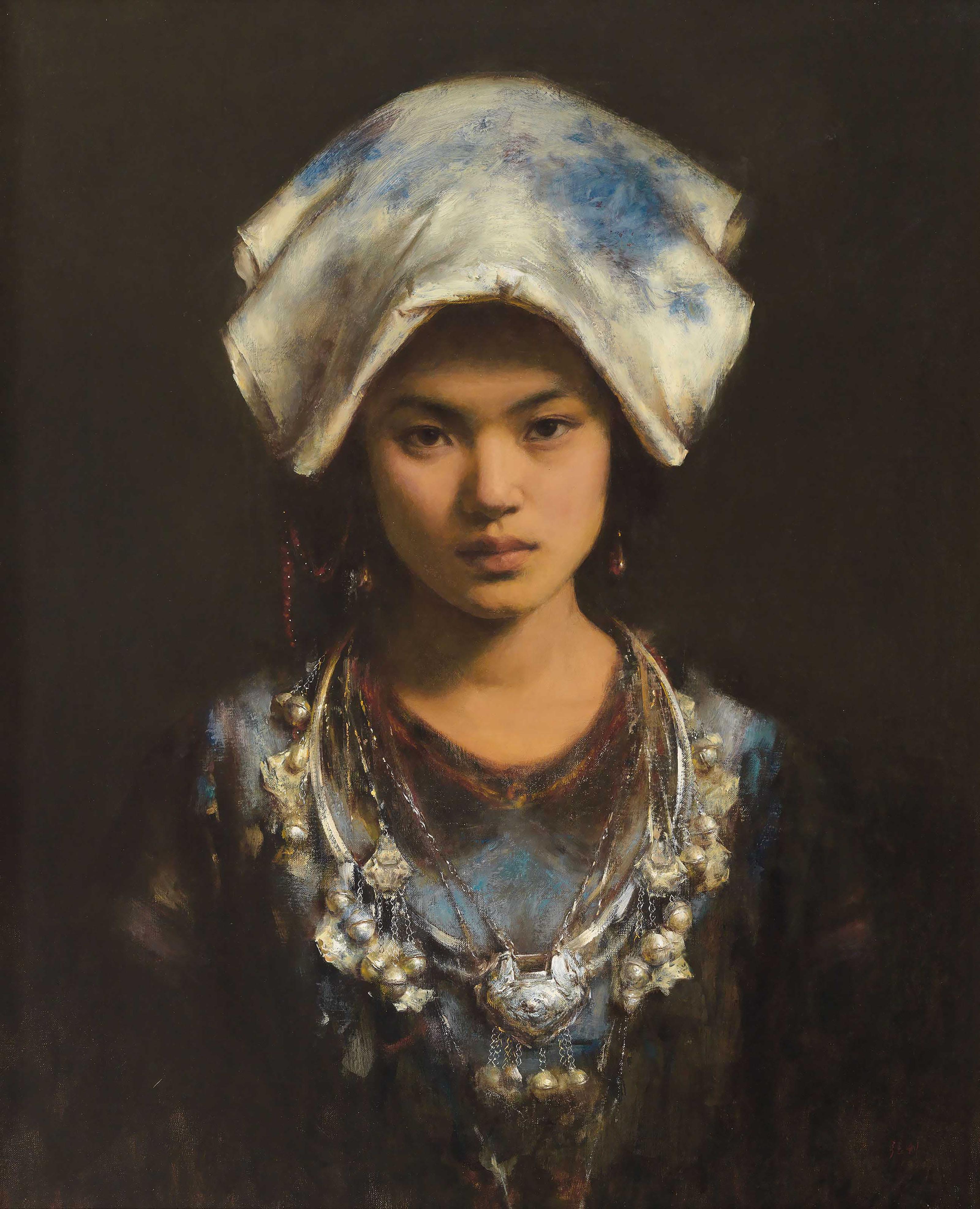 Zhang Li - Young Girl in Blue