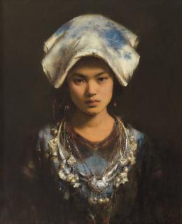 Zhang Li - Young Girl in Blue