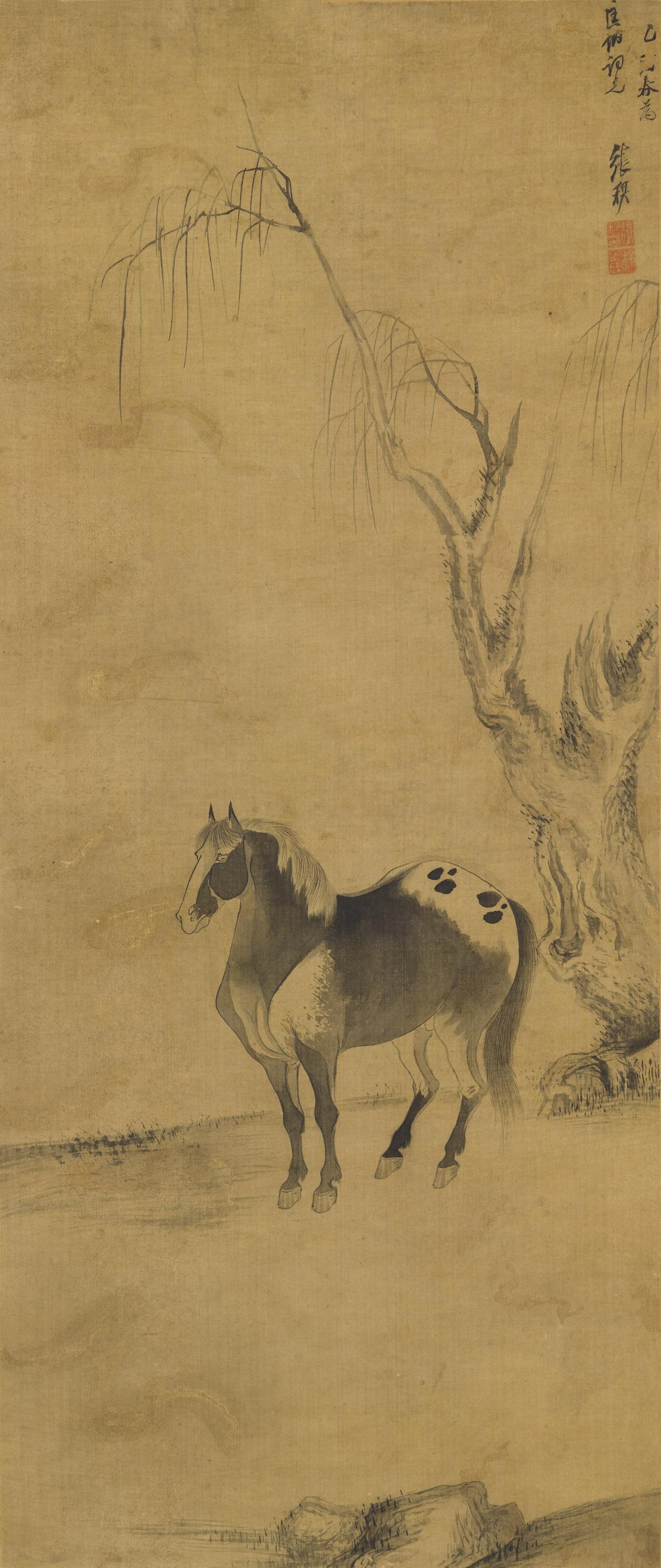 Zhang Mu - Horse in the Willow Shade