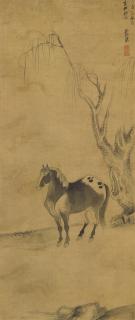 Zhang Mu - Horse in the Willow Shade