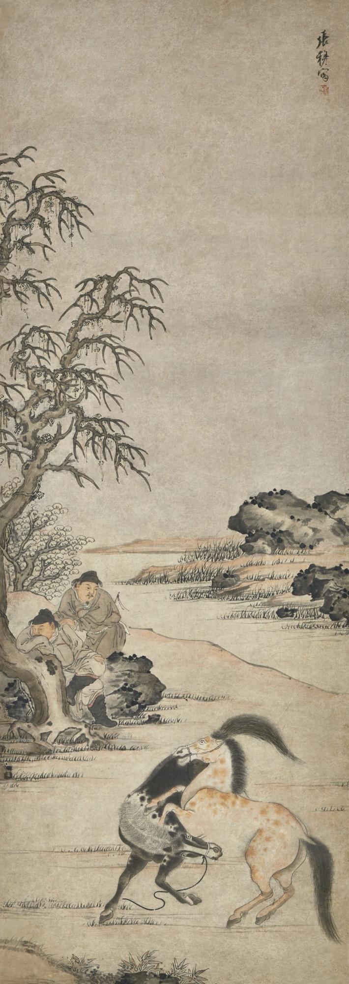 Zhang Mu - Two Horses Playing