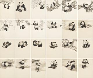 Zhang Shanzi - Mischievous Pandas