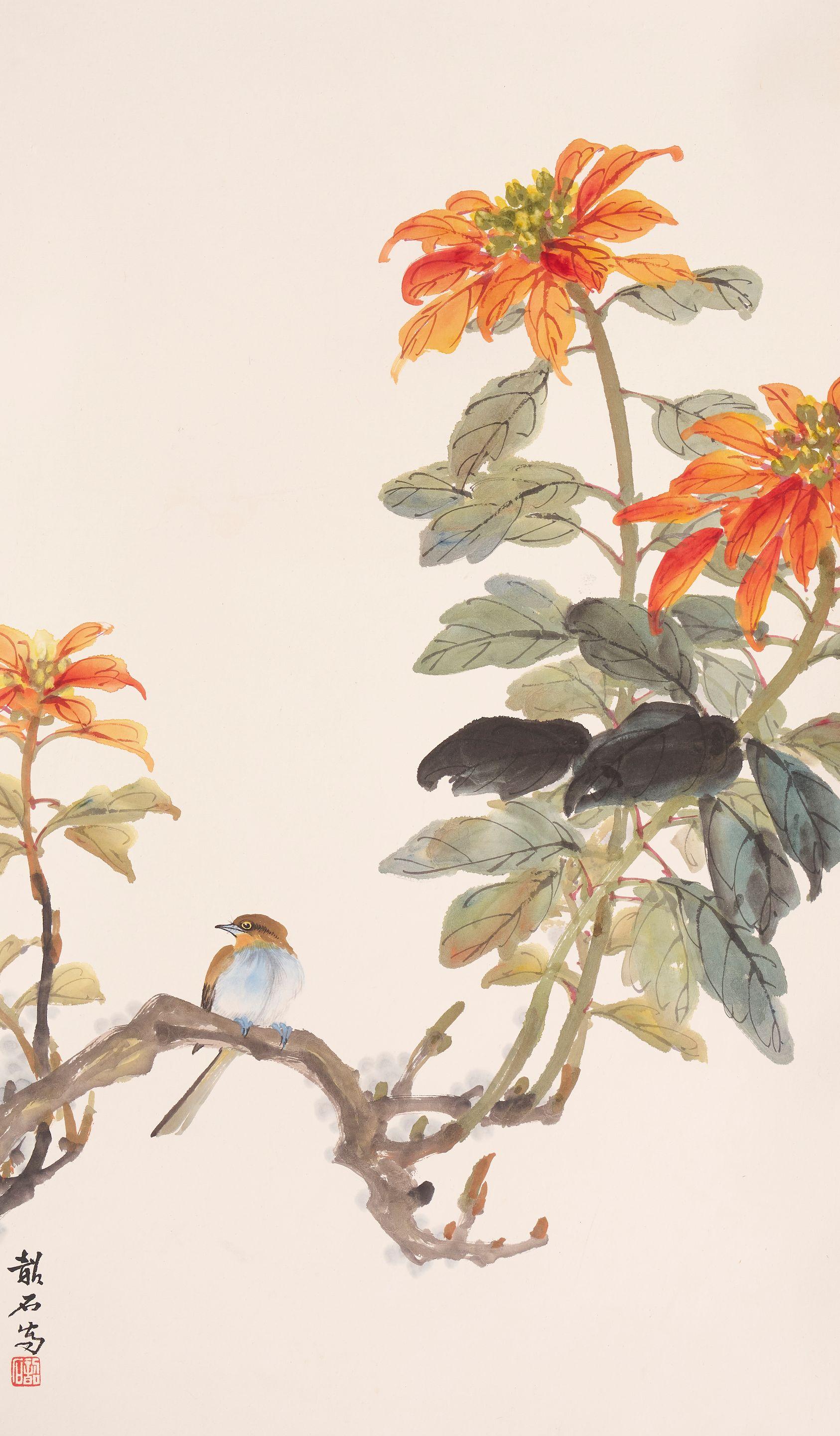 Zhang Shaoshi - Flower and bird