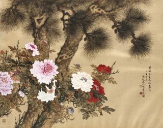 Zhang Shaoshi - Peony and Pine