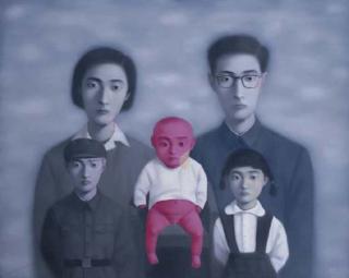 Zhang Xiaogang - A Big Family Series No. 16