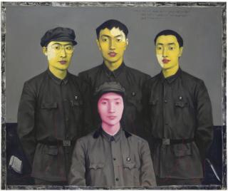 Zhang Xiaogang - Bloodline Series: Mother with Three Sons (The Family Portrait)