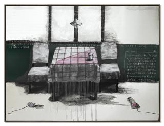 Zhang Xiaogang - Green Wall - Dining Room