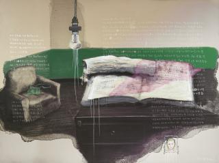 Zhang Xiaogang - Green Wall: Study Room No. 1