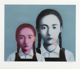 Zhang Xiaogang - Two Sisters, from \'Bloodlines: The Big Family\'