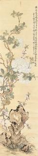 Zhang Xin - Hortensia and Peach Blossom