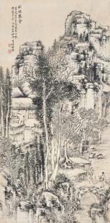 Zhang Xiong - Elegant Gathering in Autumn Landscape, 1862