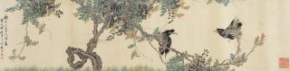Zhang Xiong - Mynah Birds On Wisteria