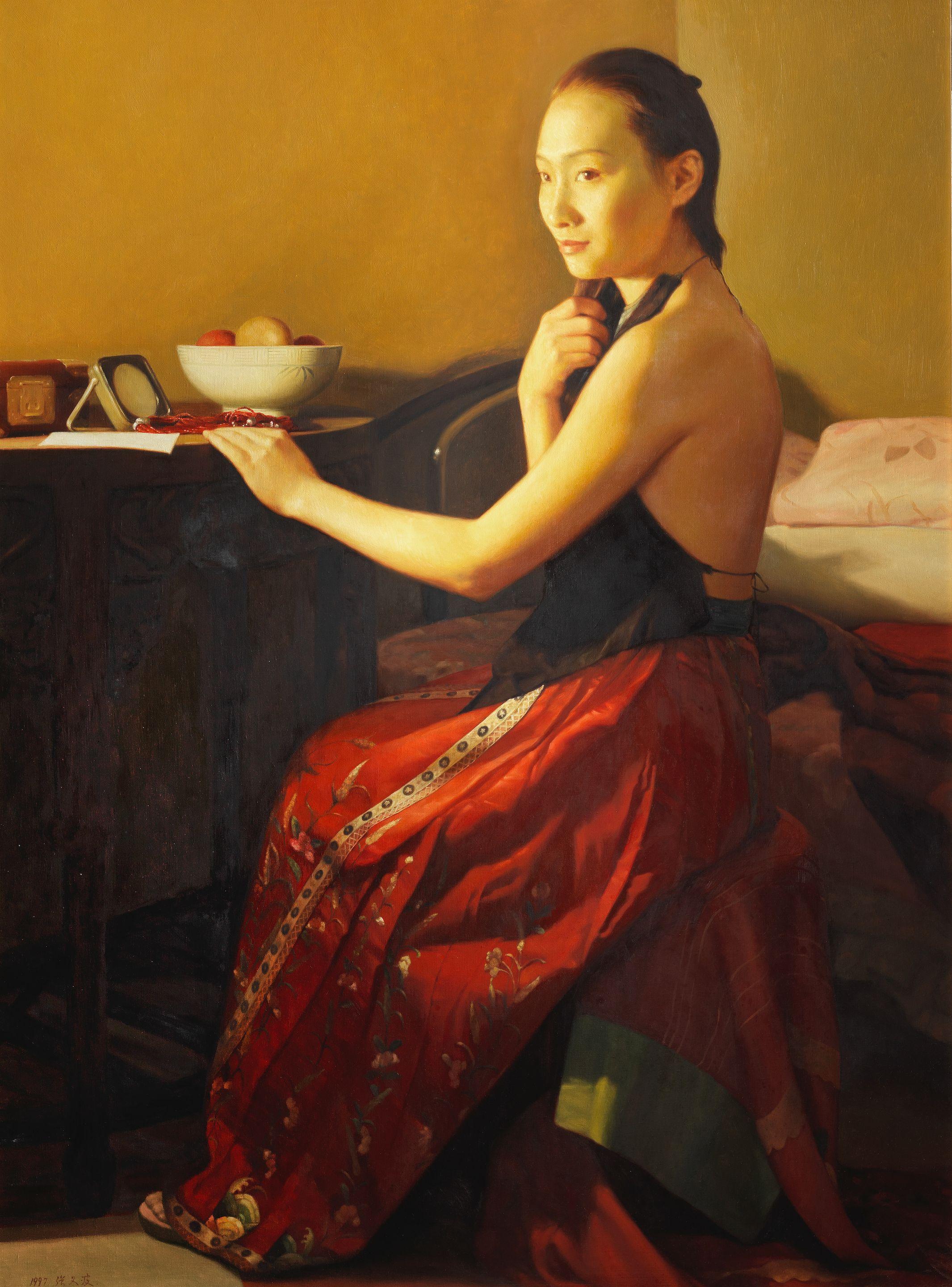 Zhang Yibo - Lady sitting at a table, 1997