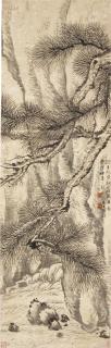 Zhang Yu - Pine and Cliff