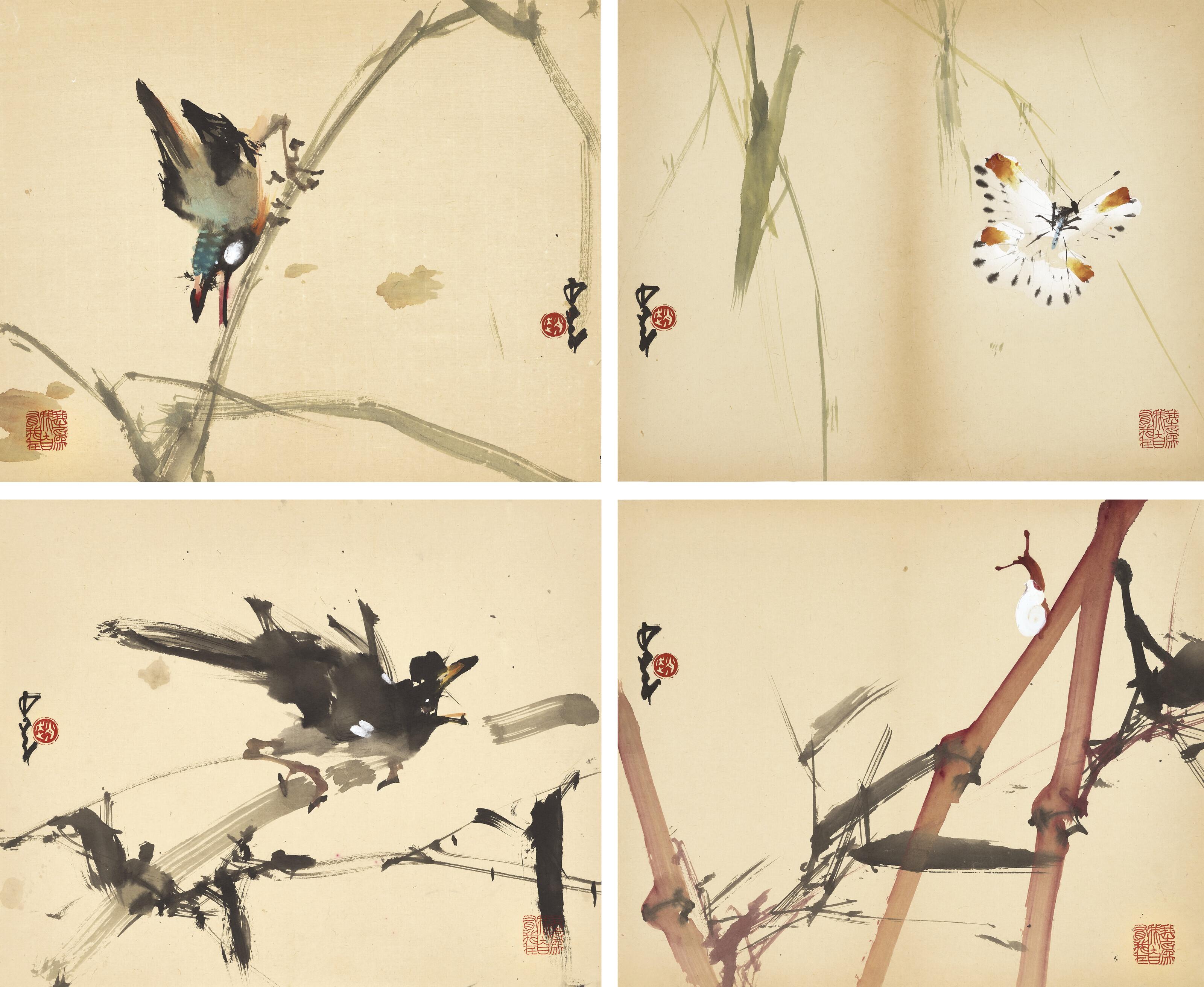 Zhao Shao\'Ang - Birds, Snail and Butterfly