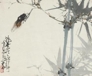 Zhao Shao\'ang - Cicada and Bamboo, 1942