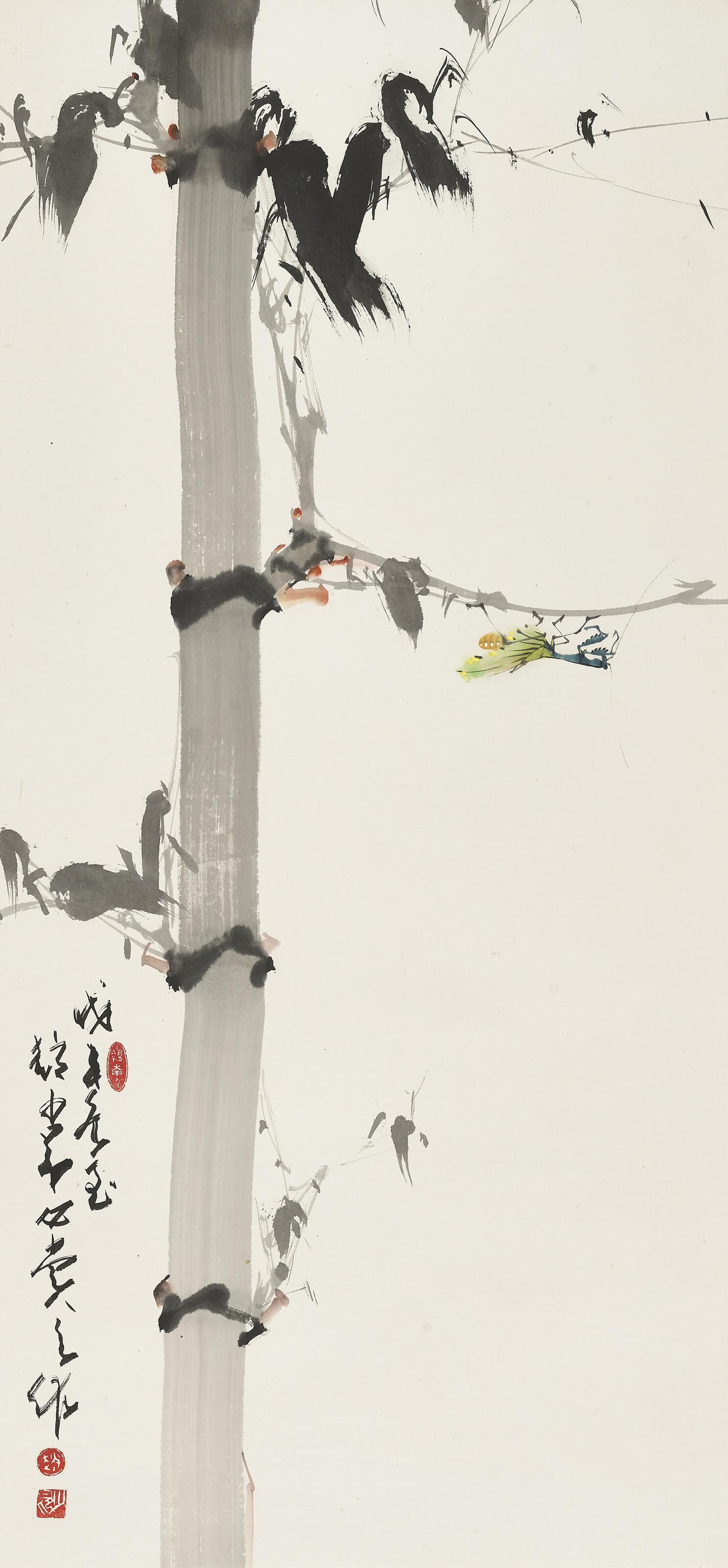 Zhao Shao\'Ang - Ink Bamboo and Mantis