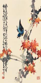 Zhao Shao\'Ang - Red Leaves And Bird