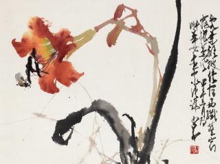 Zhao Shao\'ang - Red Lily and Insect