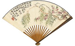 Zhao Zhiqian - Peach Blossoms By Willows; Fruits