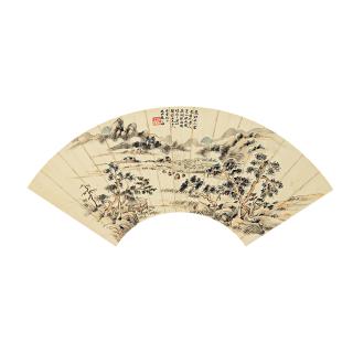 Zhao Zhiqian - Summer Mountains Before the Rain, after Wang Meng