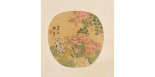 Zhao Zhiqian - White Lily and Hydrangea, 1868