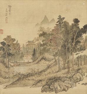 Zhao Zuo - Temple in the Hill