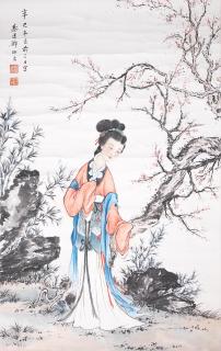 Zheng Mukang - Lady in a Garden