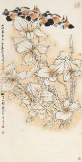 Zheng Naiguang - Birds In The Hawthorn