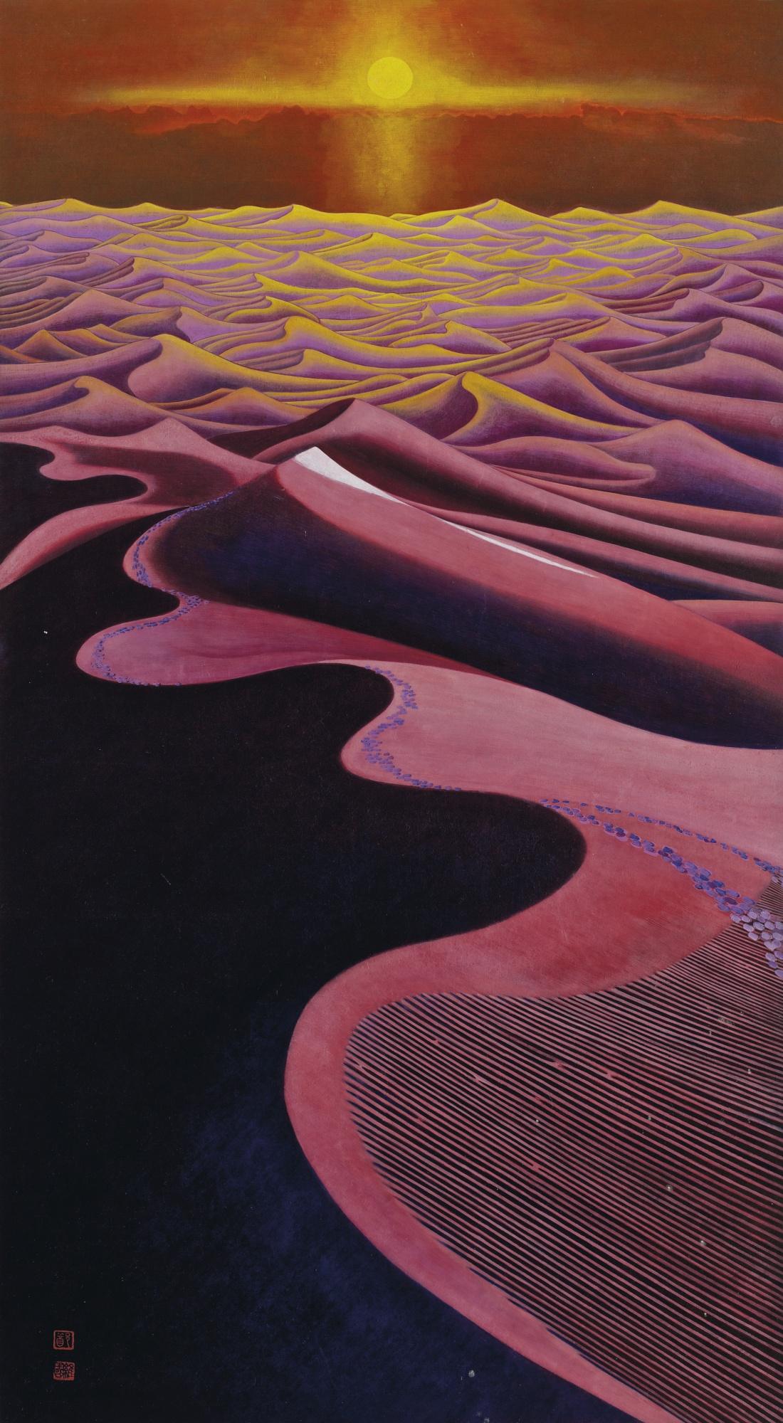 Zheng Weiguo - Desert Sunset