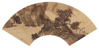 Zhou Chen - Scholar Viewing Waterfall