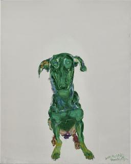 Zhou Chunya - Green Dog No. 12